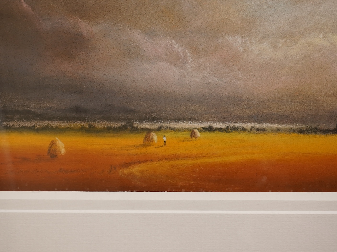 Philip Gray (Irish, b.1959), ‘Cornfield’, signed, details verso, pastel, 29 x 77cm